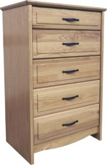 Madison 5 Drawer Chest w\/4 Equal Size Drawers & Smaller Top Drawer, 36"W